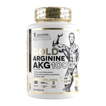 L-Аргінін Kevin Levrone Gold L-Arginine 1000, 120 табл 100874 фото