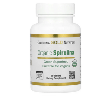 California Gold Nutrition Organic Spirulina 500 мг 60 таблеток 100954 фото