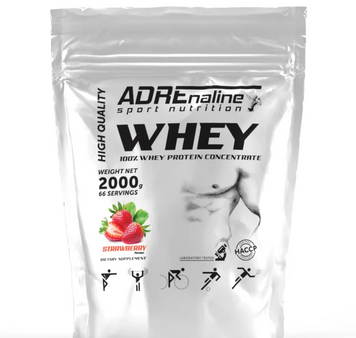 Adrenaline Sport Nutrition Whey Protein Полуниця 2000грам 100509 фото
