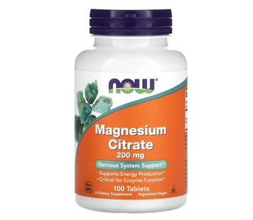 Магній цитрат Now Magnesium citrate 200 мг 100 таблеток 100429 фото