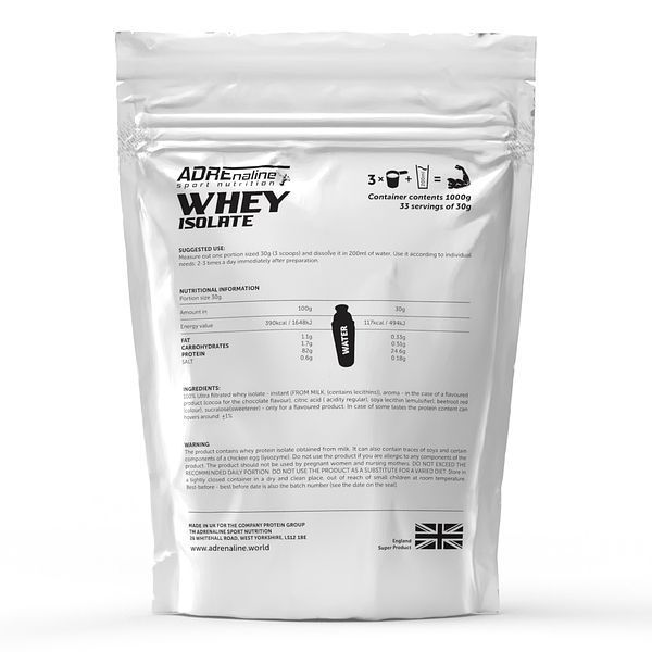 Adrenaline Sport Nutrition Whey Isolate Банан, 1000грам 100064 фото