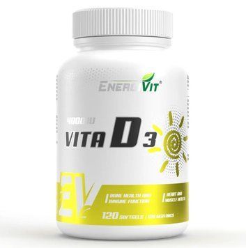 Вітамін D3 EnergiVit 4000 IU 120 таблеток 100603 фото