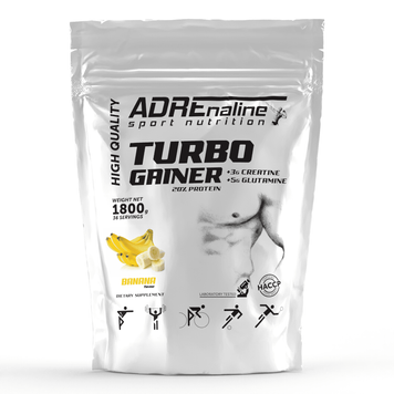 Adrenaline Sport Nutrition Turbo Gainer 20% 1800 грам, Банан 101106 фото